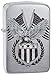 Zippo 1941 Replica Eagle & Flag Pocket Lighter, Brushed Chrome