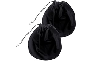 ccHuDE 2 Pcs Black Motorcycle Helmet Bags Bike Helmet Storage Bags Lightweight Helmet Travel Bags Large Ice Hockey Helmet Bags with Drawstring