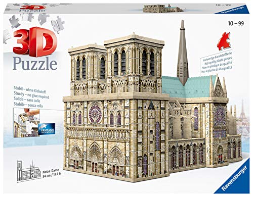 Ravensburger 3D Puzzle 12523 - Cathédrale Notre-Dame de Paris - Notre-Dame zum selber Puzzeln für Erwachsene und Kinder ab 10 Jahren