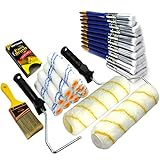 25 Piece Great Painters 9 inch paint kit,paint roller,paint rollers,4 inch high density mini paint roller,4 inch paint roller handle,paint brush,angle sash paint brush,high density paint roller covers