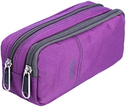 Pen Case Only Warm Large Pen Cases with Double Compartments Purple