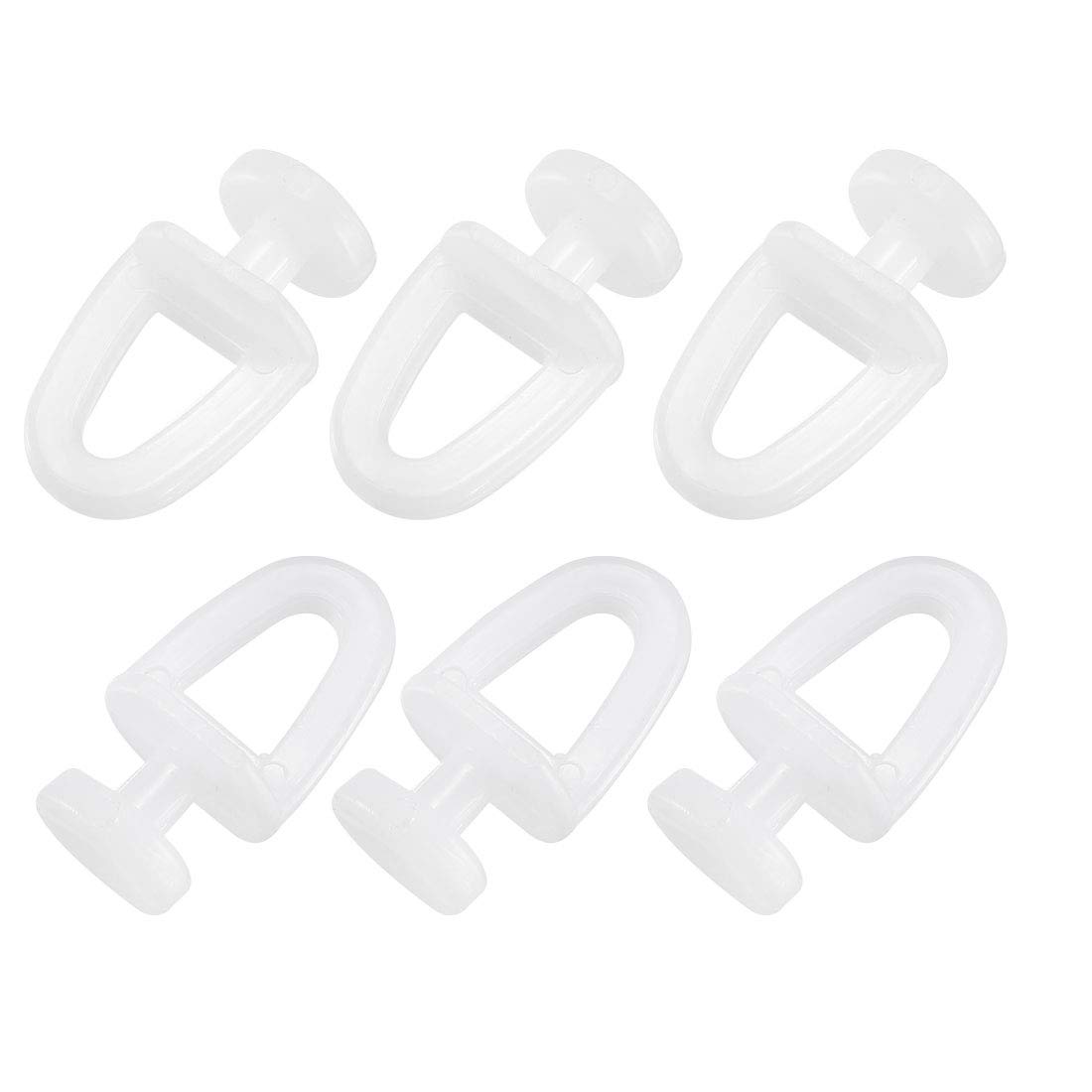 Sourcingmap Curtain Track Rollers Plastic Drapery Rail Sliding Glider for Windows Shower Curtain Tracks 11mm Dia 20 Pcs