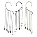 VAGA Dangling Earrings For Women, Amazing Set Kit Of 3 Punk Style Ear Cuffs In Bronze, Silver And Black Colors With 6 Long Fringe Tassels Ending With Rivets Spikes, Cute Earrings Pack