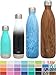Simple Modern 25 Ounce Wave Water Bottle - Stainless Steel Double Wall Vacuum Insulated Metal Reusable - Leakproof Pattern: Aqua Rain