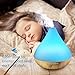 Essential Oil Diffuser ARCHEER Cool Mist Humidifier Ultrasonic Aroma Diffuser 300ml Cool Mist Humidifier with 7 color LED Night Light for Office Home Bedroom Living Room Study Yoga Spa, Wood Grain