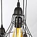 Unitary Brand Rustic Barn Metal Chandelier Max 200w with 5 Lights Black Finish