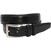 Torino Leather Italian Aniline Leather Dress Belt - Black 36