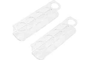 Jiawu Set of 2 Refrigerator Vial Holders, Wall Mount Acrylic Vial Storage Container, Easy Installation, Space Saving Solution