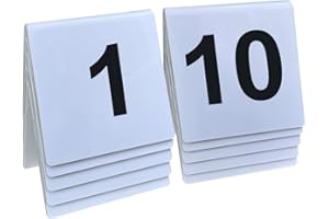 KAIMEX Table Number 1-10 Tents Style Acrylic Table Numbers Cards Signs For Wedding Reception Restaurants Cafes