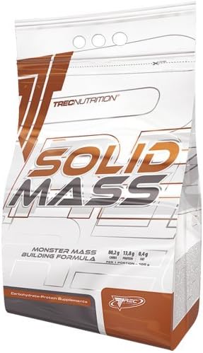 SOLID MASS 3000g -STAWBERRY - GAINER MUSCLE SIZE WEIGHT GAIN PROTEIN - Increase body mass quickly - Carbohydrate and protein - based gainer formula - Trec Nutrition by MagicSupplements