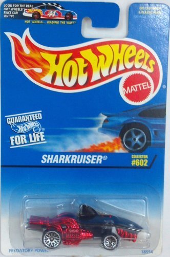 Hot Wheels 1997 Predatory Power Sharkruiser (Shark Car) Number 602, Black and Red