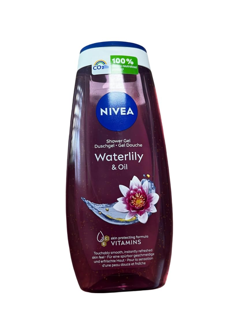 Nivea Shower Gel Water Lily & Oil, Body Wash, 3 Packs of 250 ml