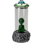 Pacific Giftware Alien UFO Backflow Incense Burner with Sci-Fi Spaceship Design Unique Resin Decor for Aromatherapy and Space-Themed Home Accents 9.13