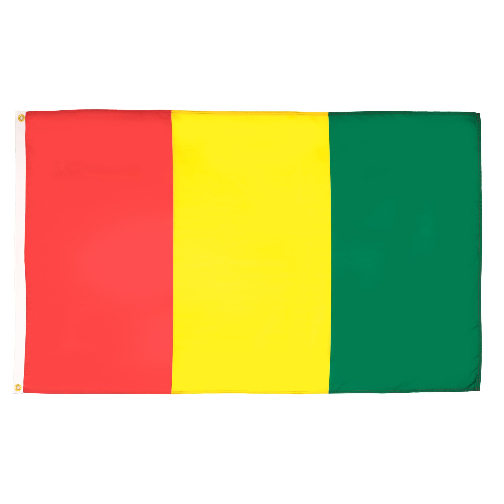 AZ FLAG - Guinea Flag - 3x5 Ft - 100D Polyester Guinean Banner with Two Metal Grommets - Fade Resistant - Vivid Colors - 3' x 5' Feet - 150x90 Cm — image 1