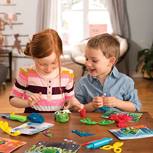 Monster and Dinos Case - Tutti Frutti Scented Modeling Dough, Non-Toxic, Rehydratable