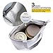 AKS Vacuum Insulated stainless steel lunch jar, with a tote colder bag (Gray)