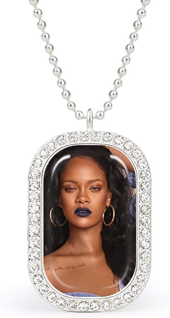 Rihanna Picture Necklace Personalized Photo Pendant For Men