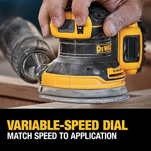 DEWALT 20V MAX Random Orbit Sander Kit, Cordless, 5Inch, 2.Ah, 8,000