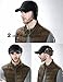 SIGGI Mens Wool Winter Visor Baseball Cap Earflap Hat Faux Fur Ear Warmer Large Black