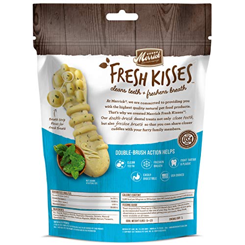 Merrick Fresh Kisses Oral Care Dental Dog Treats For Dogs Extra Small