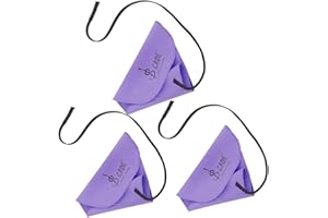 SAUYRASY 3Pcs Flute Cleaning Cloth for Inside Tube, Clarinet Swab Cloth, A-shaped Design Cleaning Kit Cloth for Piccolo Flute, Sax Saxophone, Musical Instruments (Purple)