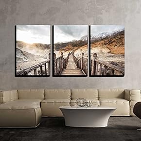 Famous Noboribetsu Hot Springs Hokkaido Japan x3 Panels