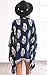 Women's Floral Kimono Cardigans Casual Tops Loose Blouse Boho Wrap (X-Large, Deep Blue)