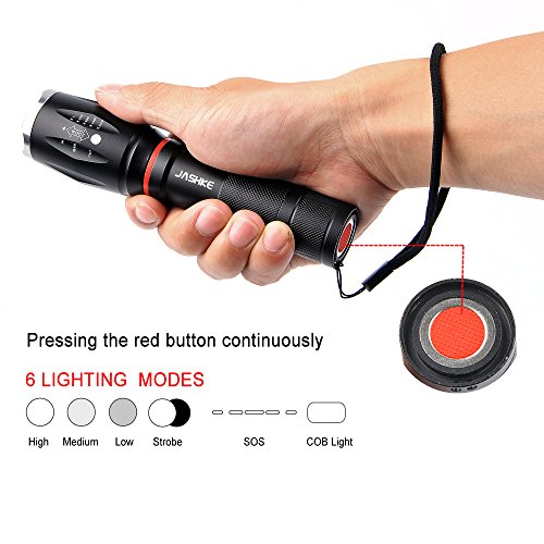 2 Pack Led Torch with Magnetic Base - 6 Modes,1000 Lumens Super Bright,Zoomable,IPX6 Waterproof Handheld Tactical Flashlight Torches with Hidden COB Lighting for Camping,Hiking,Emergency