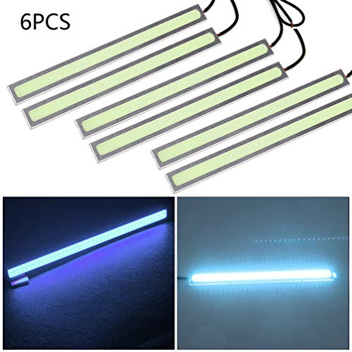 Universal 12V Led Strip Lights Waterproof Car Trucks Daytime Running Light Super Bright LED COB Car Led Fog Light Front and Rear Dome Lights, Decoration Lights 6PCS