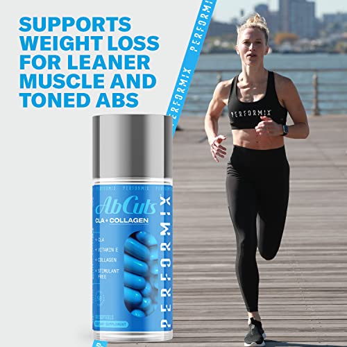 PERFORMIX AbCuts CLA + Collagen 100 Softgels for Men and Women, Non