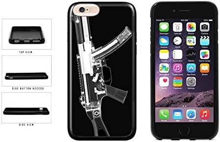 Long Gun With Black And White Xray TPU RUBBER Phone Case Back Cover Apple iPhone 6 (4.7 Inches)