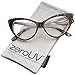zeroUV - Super Cat Eye Glasses Vintage Inspired Mod Fashion Clear Lens Eyewear (Tortoise)