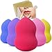 BEAKEY 5+1 Pcs Makeup Sponge & Pocket Makeup Mirror, Multi-Colored Foundation Blending Sponges Gourd-Shaped, for Applying Liquid Foundation, Cream, Powder