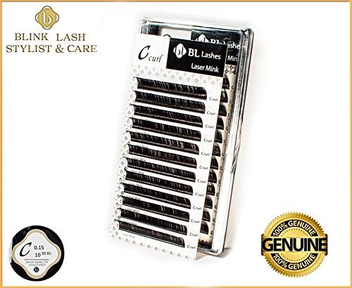 BL Lashes Laser Mink eyelashes for eyelash extension C curl- thickness- 0,15 mm , length- 10 mm. NEW DESIGN from Blink Lash Stylist !!!