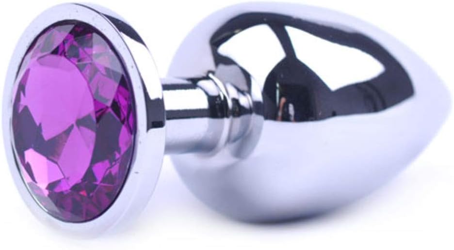 BeHorny Jewelled Stone Steel Butt Plug, Large, 10 x 3.8 cm, Silver - Image 4