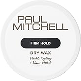 Paul Mitchell Dry Wax, Long-Lasting Hold, Matte Finish, For All Hair Types, 1.8 oz