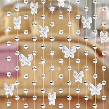 Buy Generic Acrylic Crystal Butterfly Beads Curtains Diy Window