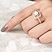 Yellow Shinning Cubic Zirconia Topaz Rings For Women 18K Rose Gold Plated