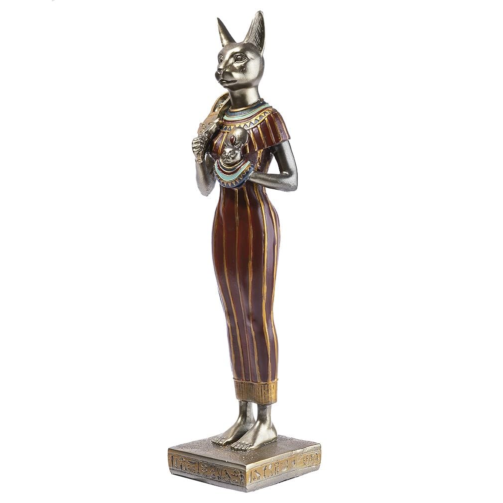 lachineuse Egyptian Statue Goddess Bastet Craft 31 x 7.5 x 7.5 cm โ image 1