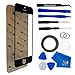 MMOBIEL Front Glass for iPhone 5 5C 5S SE Series (Black) Display Touchscreen incl 12 pcs Tool Kit / Pre-cut Sticker / Tweezers / Roll Adhesive Tape / Suction Cup / Wire / Cleaning cloth