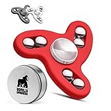 Gorilla Spinners - Upgraded High Speed Fidget Spinner Toy in Premium Metal Gift Box (red)