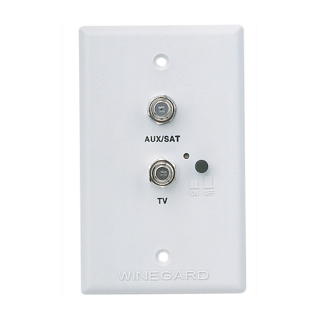 Photo 1 of Winegard RV-7542 White Wall Plate Power Supply with Satellite and Cable Hookups for RV Antenna
