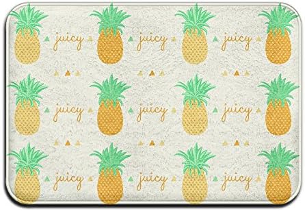 YOCHOPRO Ananas Pineapple Pattern Background Bath Mat Large Size - Soft Non Slip Absorbent Awesome Bath Rugs
