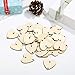 Bememo 200 Pieces in Total, Wooden Heart Tags with Holes and Rings, Family Birthday Plaque Tags Heart Shaped Wood Discs for Birthday Reminder Calendar Board Chore Boards Wedding DIY Crafts