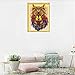5D DIY Special Shaped Diamond Painting Kit, 15.7X 11.8 Inch Crystal Rhinestone Diamond Embroidery Paintings Pictures Arts Craft for Home Wall Decor （Green Wolf）