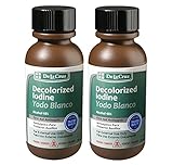 De La Cruz Decolorized Iodine First Aid Antiseptic, Made in USA 1 FL oz. (2 Bottles)
