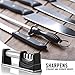 Knife Sharpener - Professional Kitchen 3 Stage Knife Sharpener for Straight and Ceramic knives, Diamond, Tungsten Steel and Ceramic Rod Helps Restore and Polish Blades, Quickly, Safe and Easy to Use