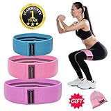 Resistance Exercise Bands for Legs and Butt, Hip Bands Booty Bands Wide Workout Bands Resistance Loop Bands Anti Slip Circle Fitness Band Elastic Sports Bands(2019 Upgraded) ...