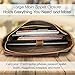Leather Messenger Bag for Men, Laptop Shoulder Bag Straps Included, Quality Briefcases for Men Holds 17 inch Laptop, Both Leather Money Clip/Wallet and Leather Computer Bag Have RFID Protection