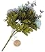 Duovlo Fake Flowers Vintage Artificial Peony Silk Flowers Wedding Home Decoration,Pack of 1 (New Grey Blue)